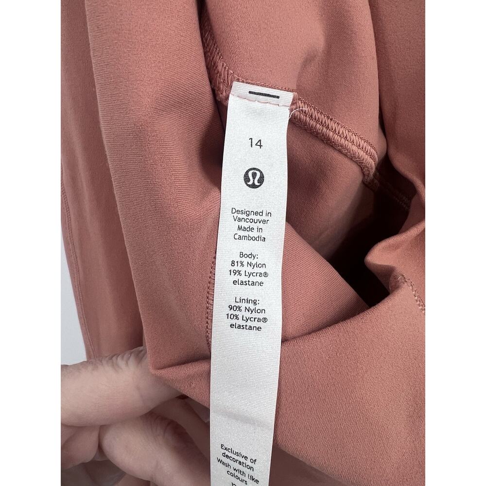 Lululemon Align High Rose Leggings Pink Savanah Size 14 24” Inseam - Picture 3 of 4